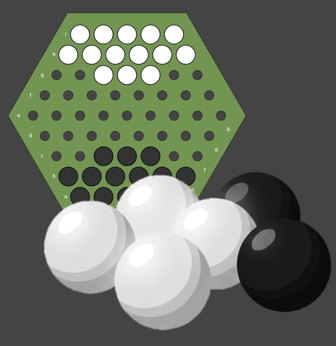 Play Abalone Hero image, black and white marbles